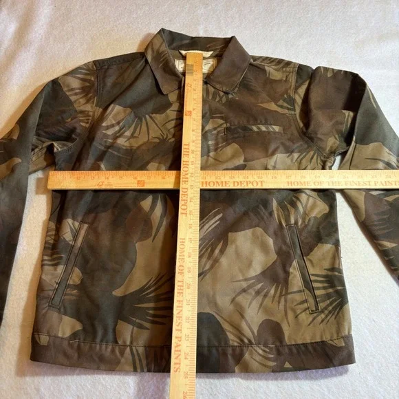 RGT Rough Territory Jacket Chore Coat Mens M Camo Palm Tree Print Button Front - Picture 8 of 10